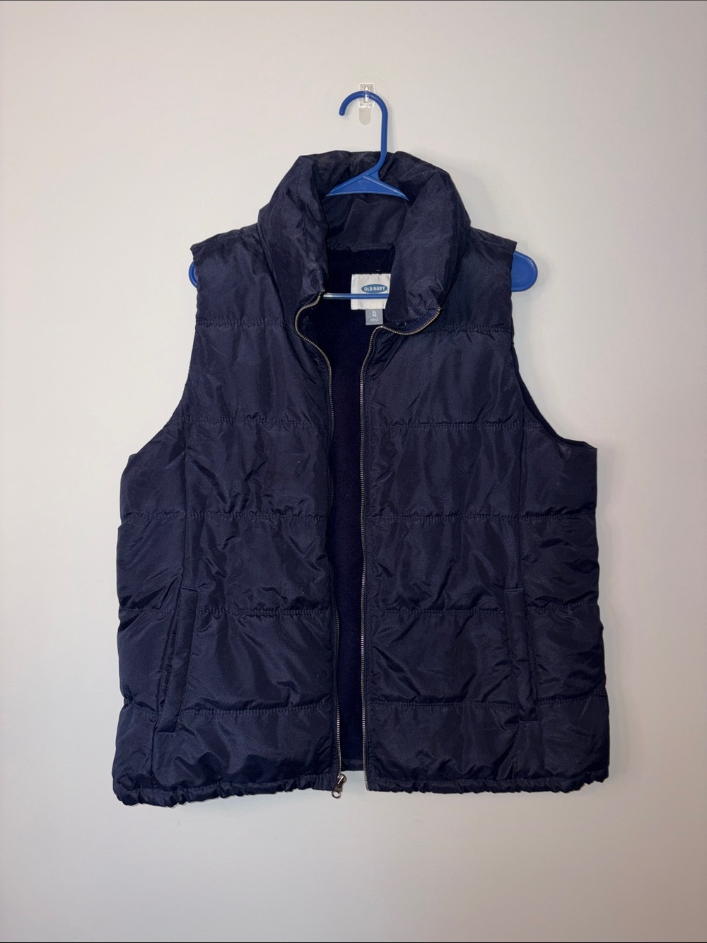 Old Navy Dark Blue Quilted Puffer Vest XL